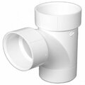 Gizmo Schedule 40 1.5 in. Hub x 1.5 in. Dia. Hub PVC Sanitary Street Tee GI1679625